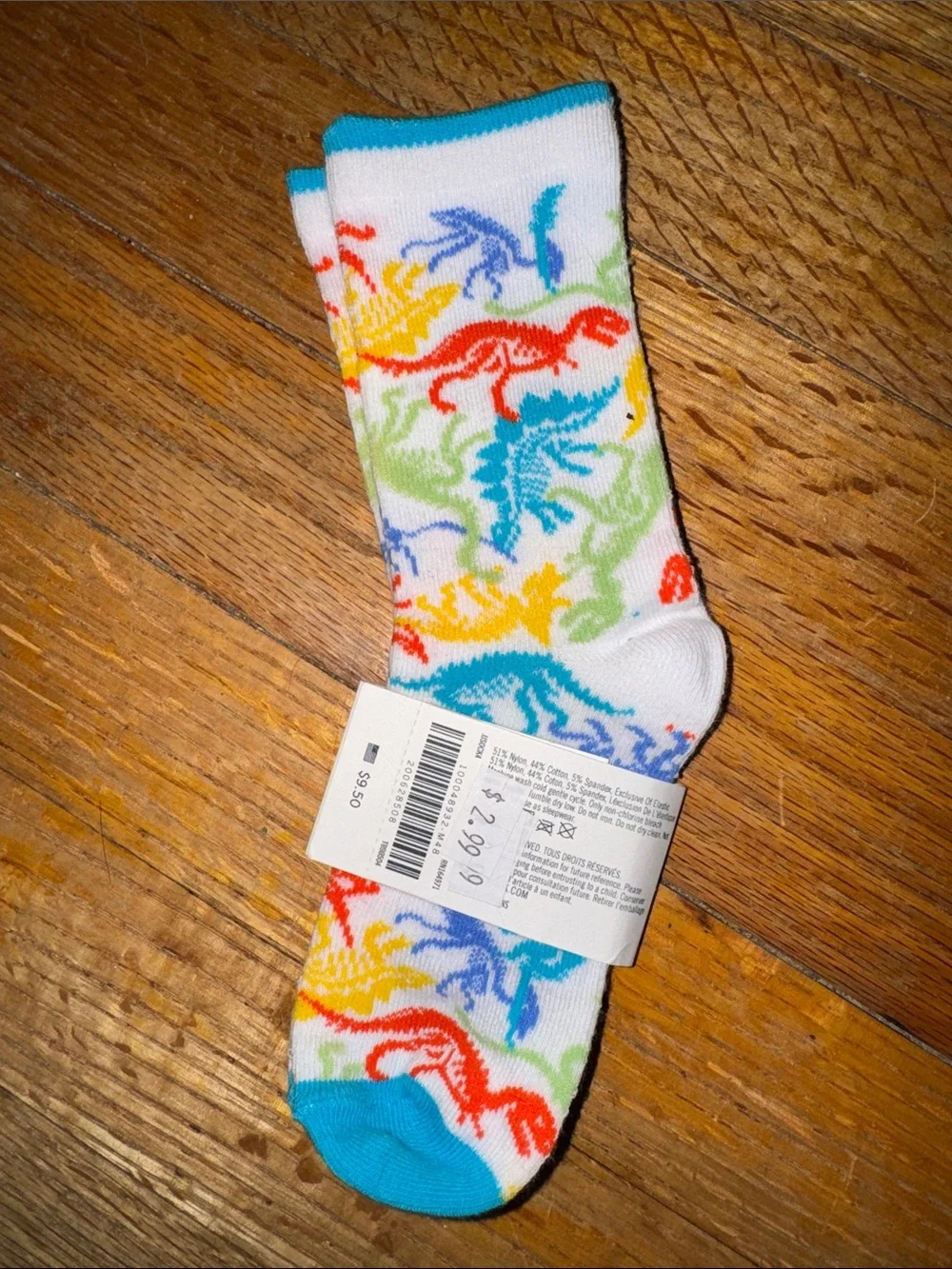 Janie and Jack Dinosaur Patterned, Toddler Crew Socks  NWT